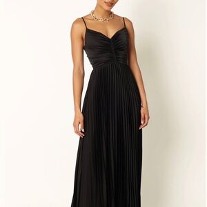 Petal & Pup Black Pleated Dress